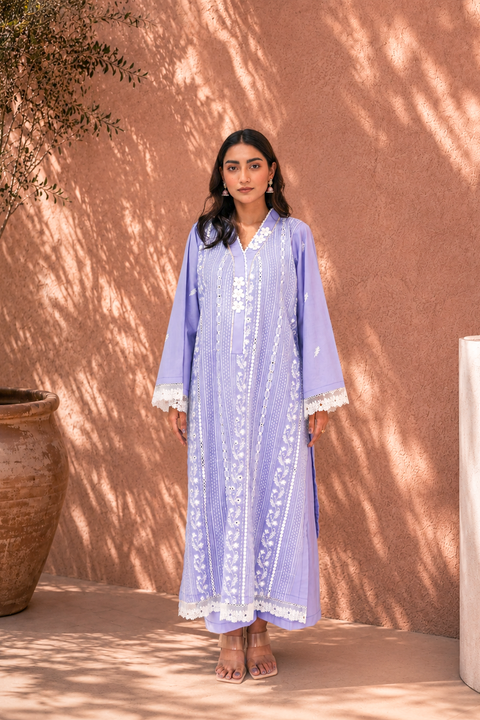 Lavender Chikankari β 2 Piece Embroidered Suit