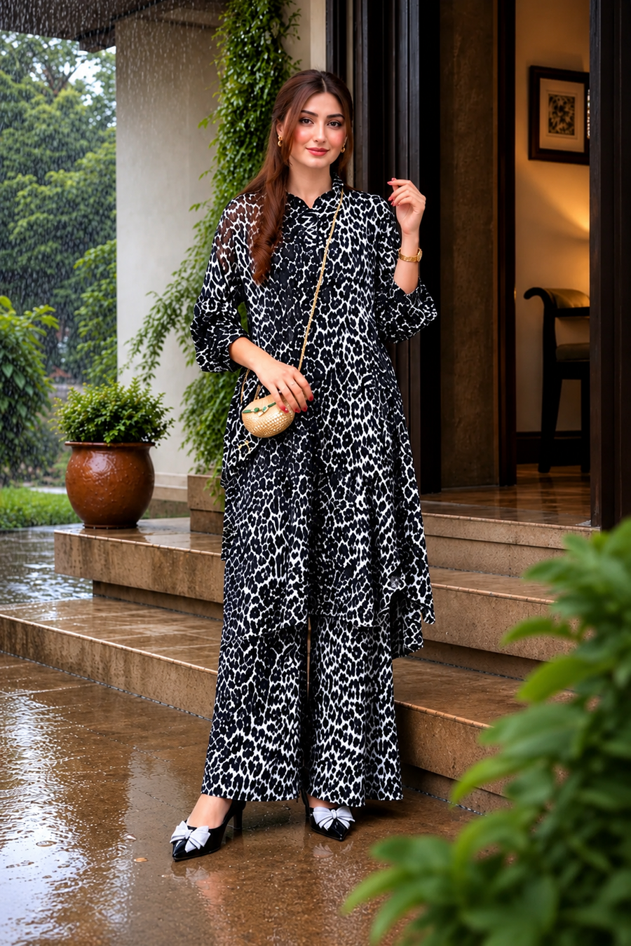 Leopard Black Co-Ord Set