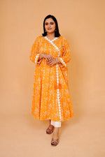Zarqa Bright Orange Lace Lawn 2-Piece Suit