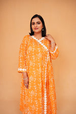 Zarqa Bright Orange Lace Lawn 2-Piece Suit