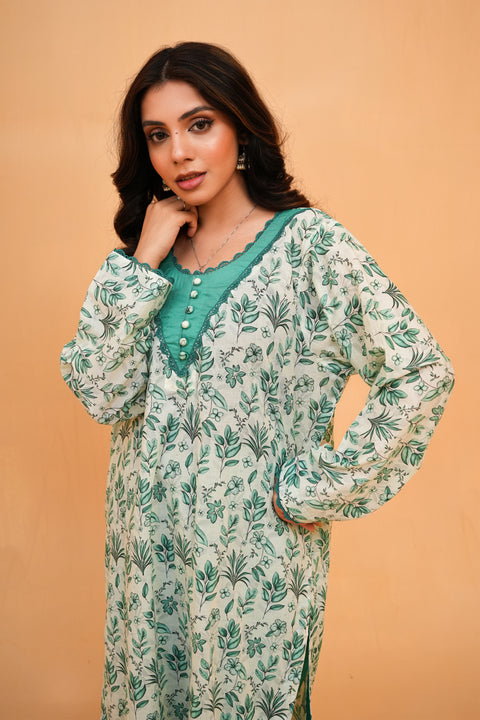 Sage Leaf Printed Lawn