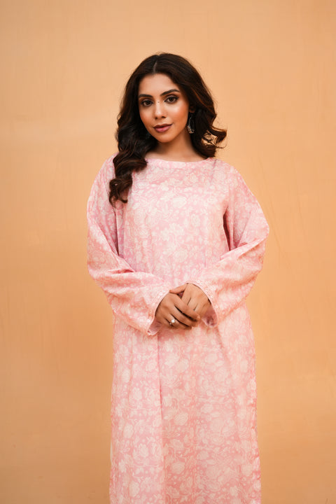 Elegance Pink & White Two-Piece Suit