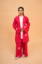 Embroidered Kimono Co-ord Set