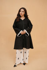 Elegant Black & White Two-Piece Suit