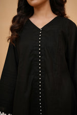 Elegant Black & White Two-Piece Suit