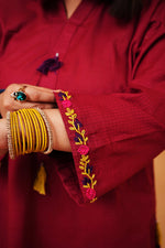 Maroon Handmade Embroidery – 2 Piece Lawn Suit