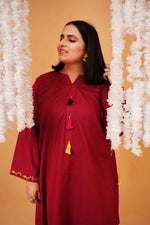Maroon Handmade Embroidery – 2 Piece Lawn Suit