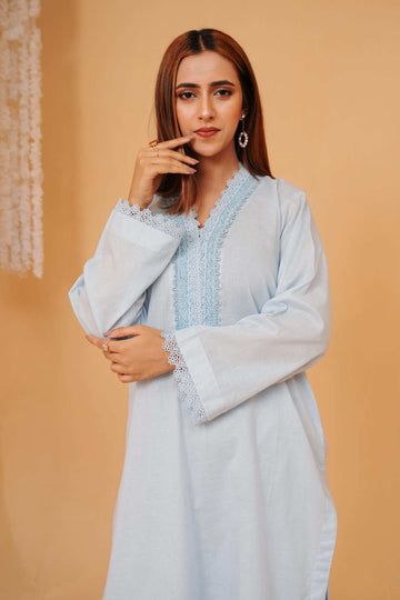 Cloudy Blue – 2 Piece Lawn Suit