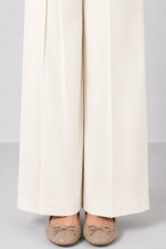 Aria Wide-Leg Trouser- off White