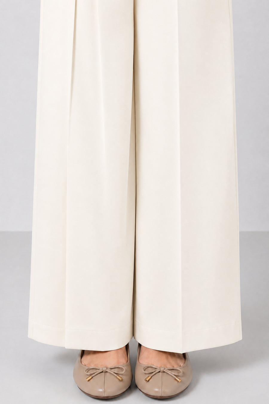 Aria Wide-Leg Trouser- off White