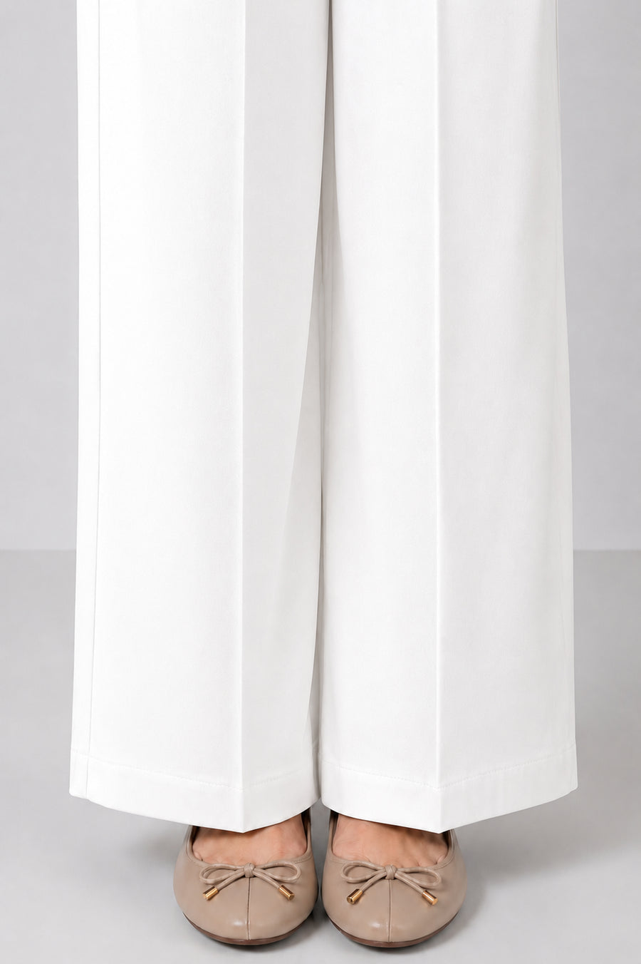 Aria Wide-Leg Trouser- White