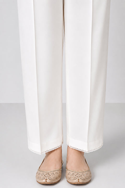 Straight-Leg Trouser- White
