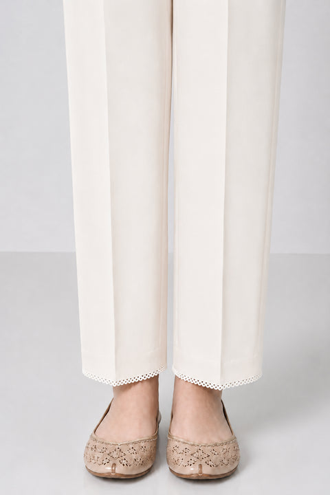 Straight-Leg Trouser- Off White